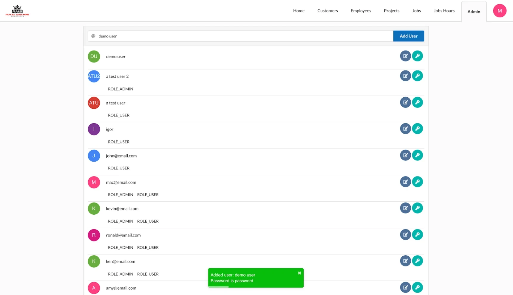Capstone Project reporting interface screenshot